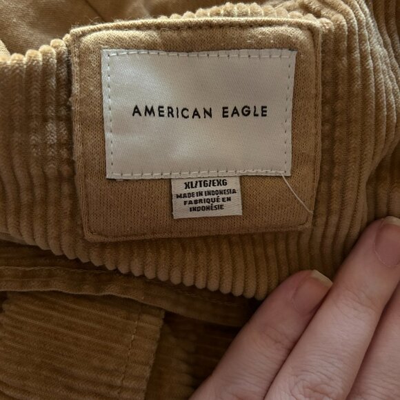 American Eagle Women's Corduroy Hooded Utility Jacket XL - Picture 9 of 16